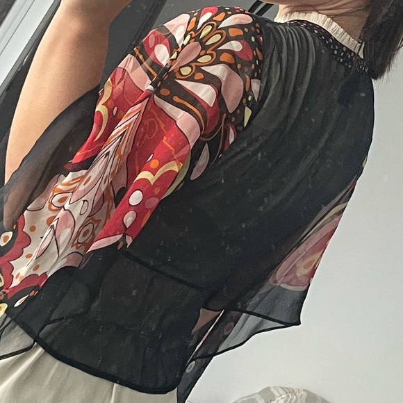 BCBG MAX AZRIA Silk tie blouse size XS - Picture 11 of 12